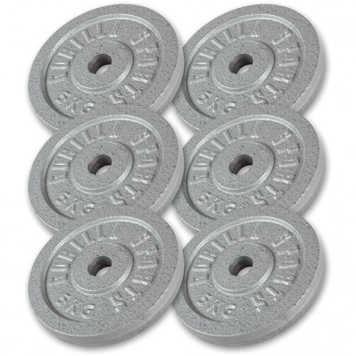 Obciążenia żeliwne 30 kg - 6 x5 kg żeliwne 31 mm