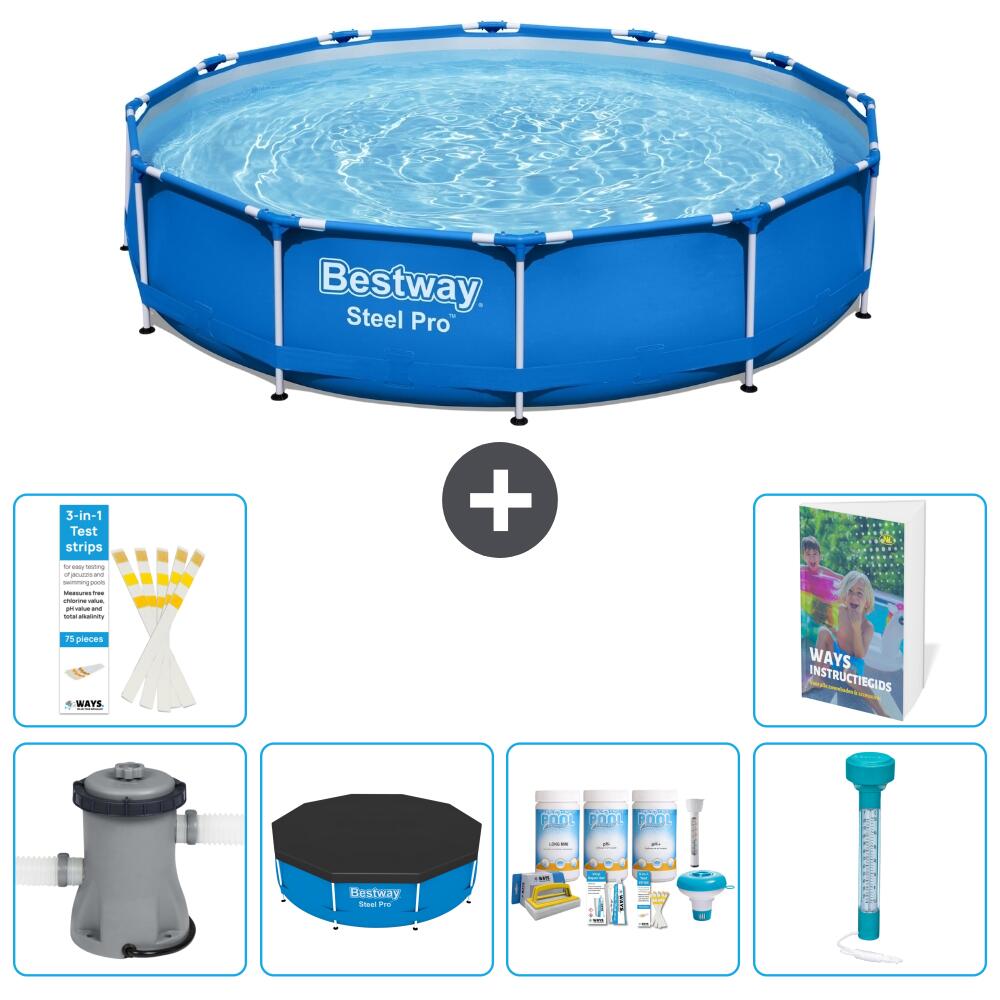 BESTWAY Basen Steel Pro Okrągły - 305x76 cm - 7-częściowy S226