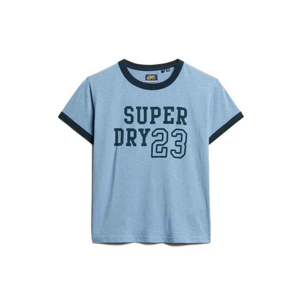 Damska dopasowana koszulka Superdry Athletic Essentials Ringer