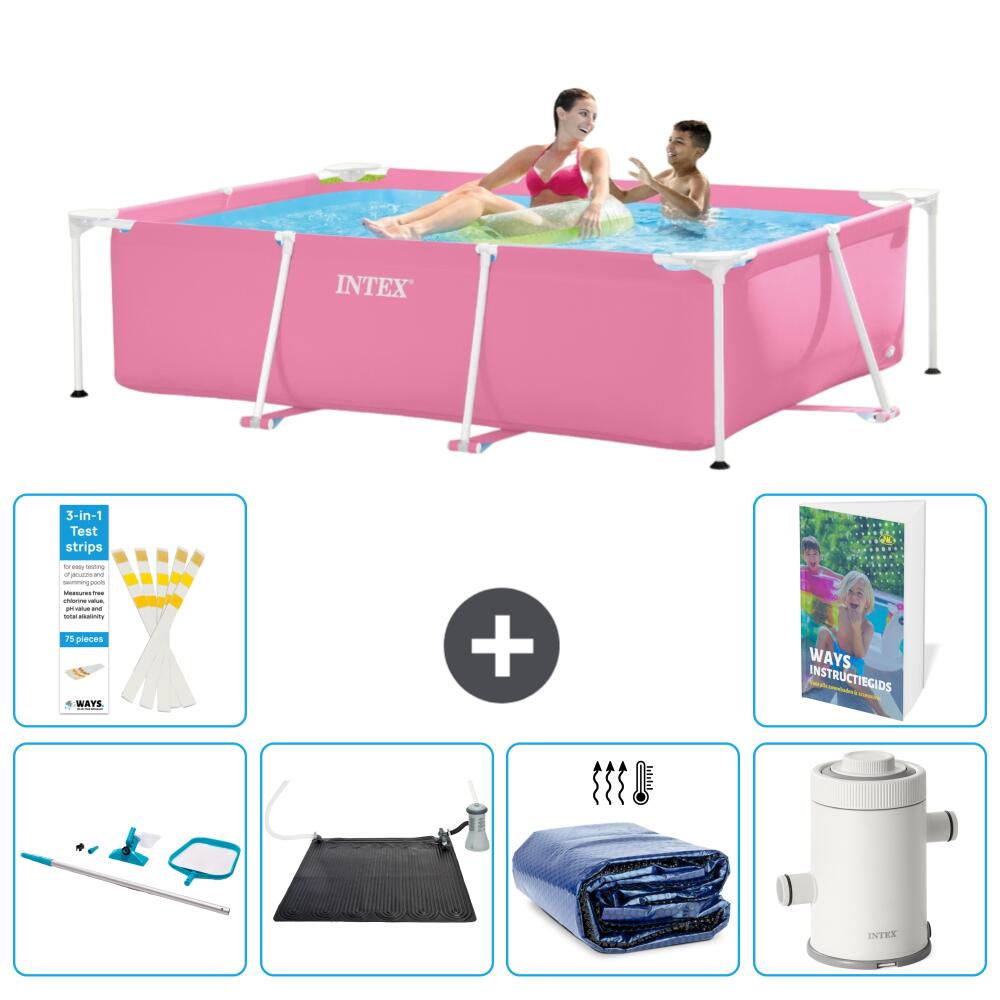 INTEX Basen ze stelażem Prostokątny - 220x150x60 cm - 7-częściowy S61