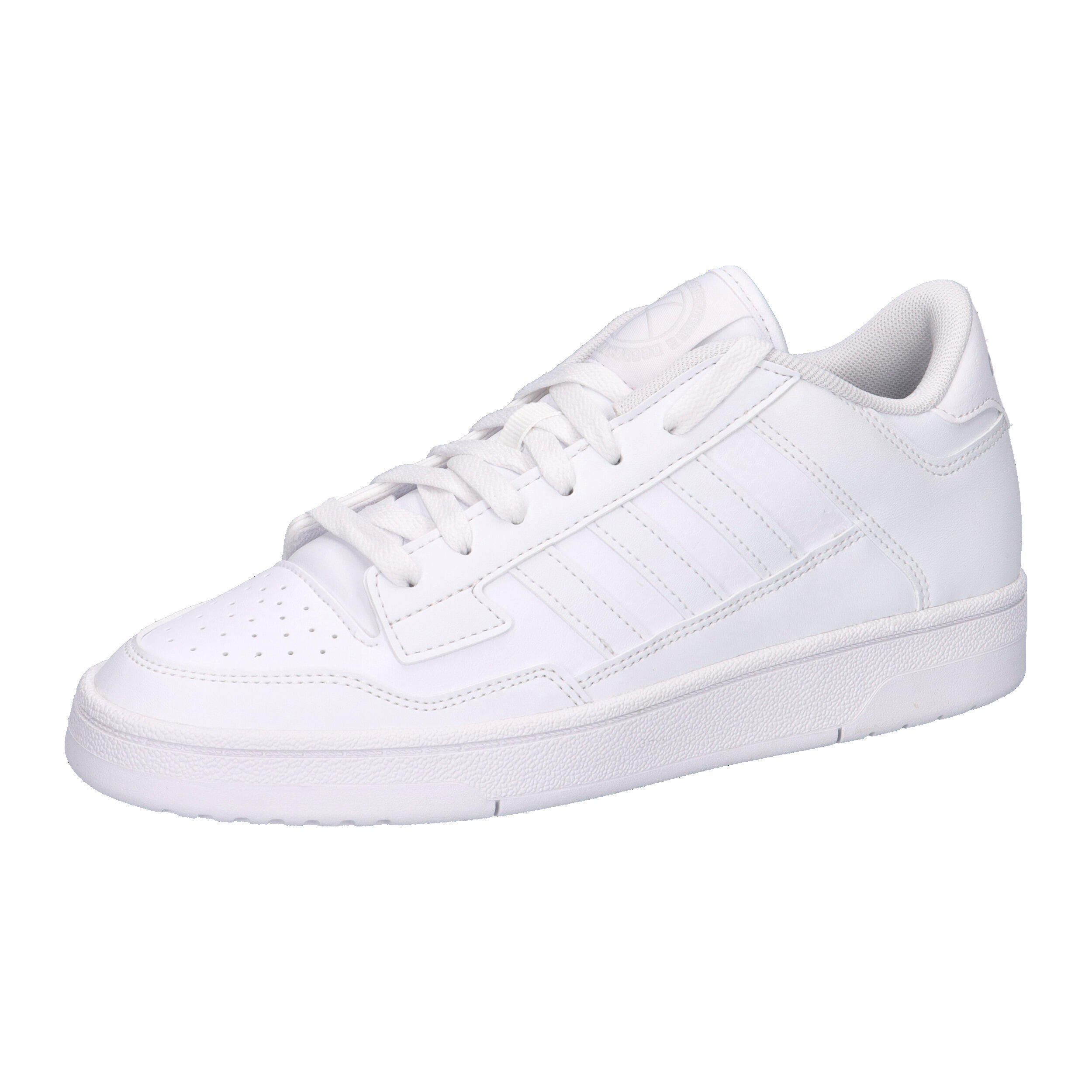 Buty dziecięce adidas Rapid Court Low, niski profil, skóra syntetyczna, białe