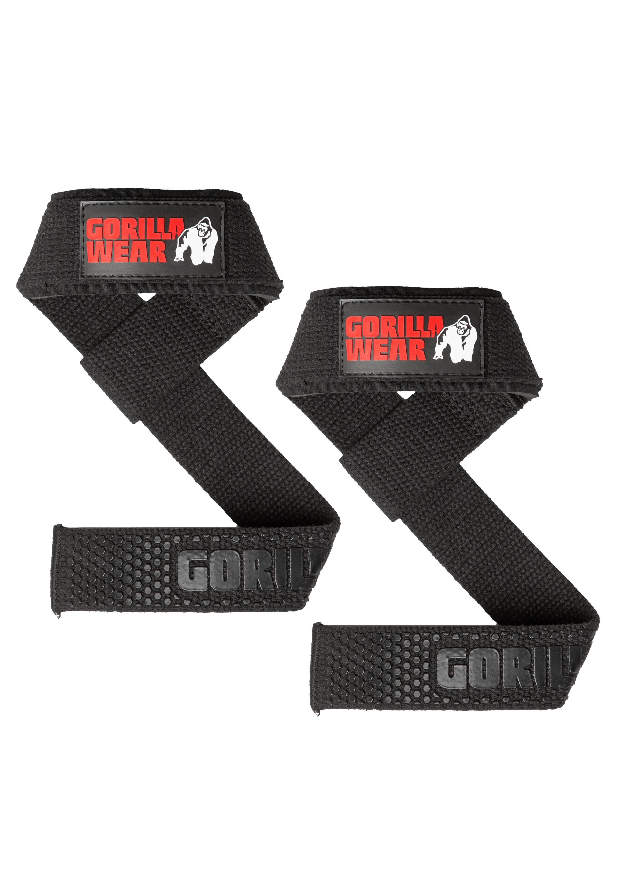 Padded Silicone Lifting Straps - Czarny