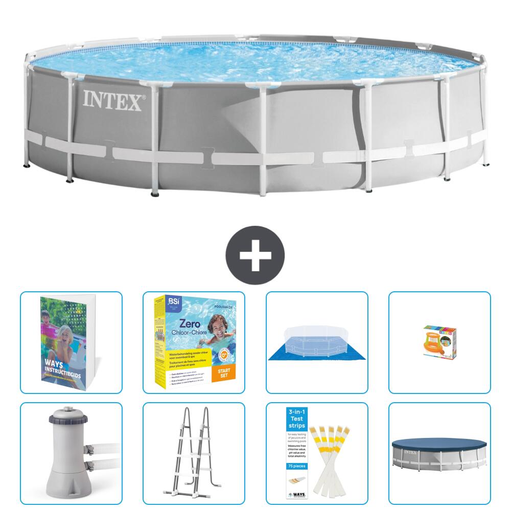 INTEX Basen Prism Frame Okrągły - 427x107 cm - 9-częściowy S529