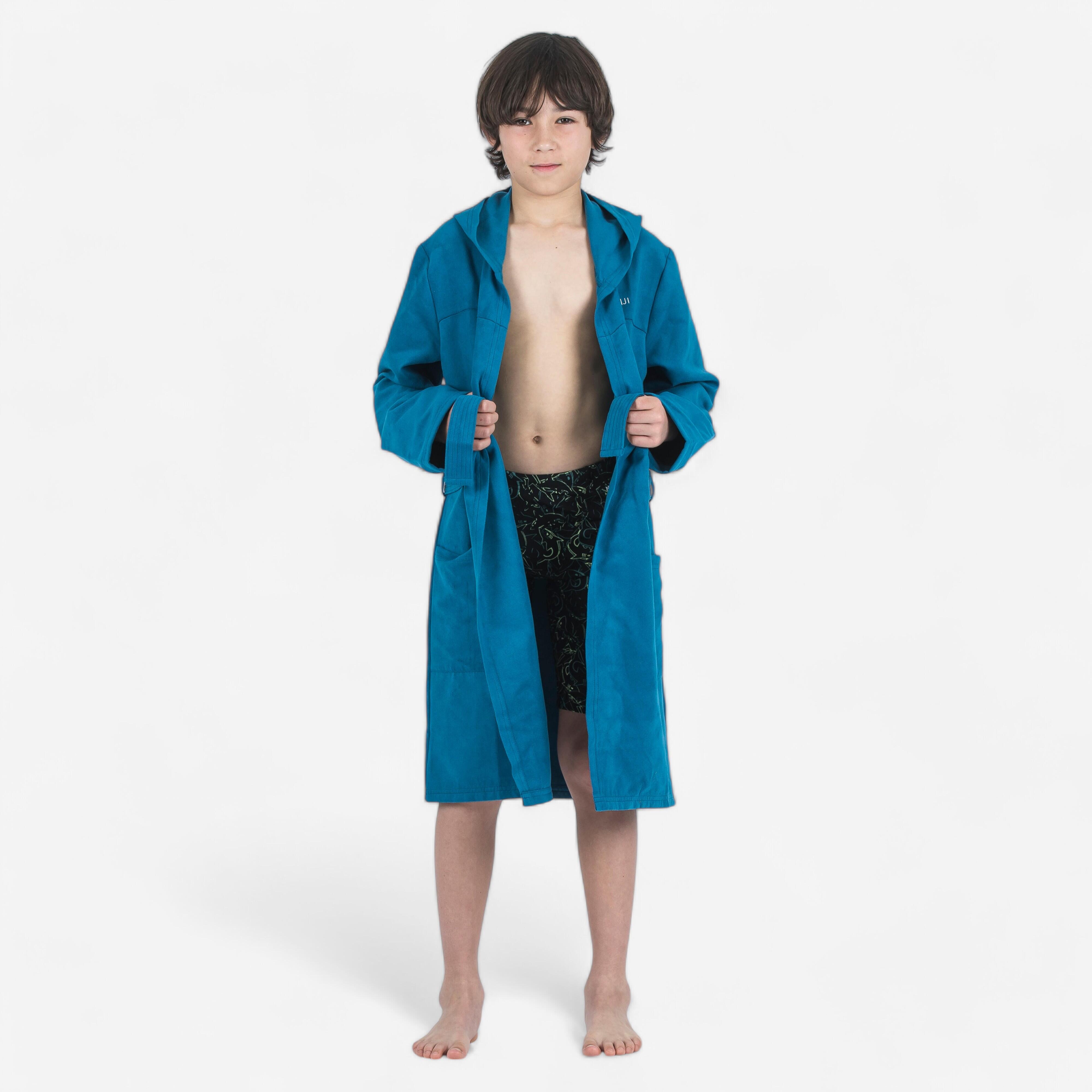 Szlafrok z mikrofibry na basen dla dzieci Decathlon Compact