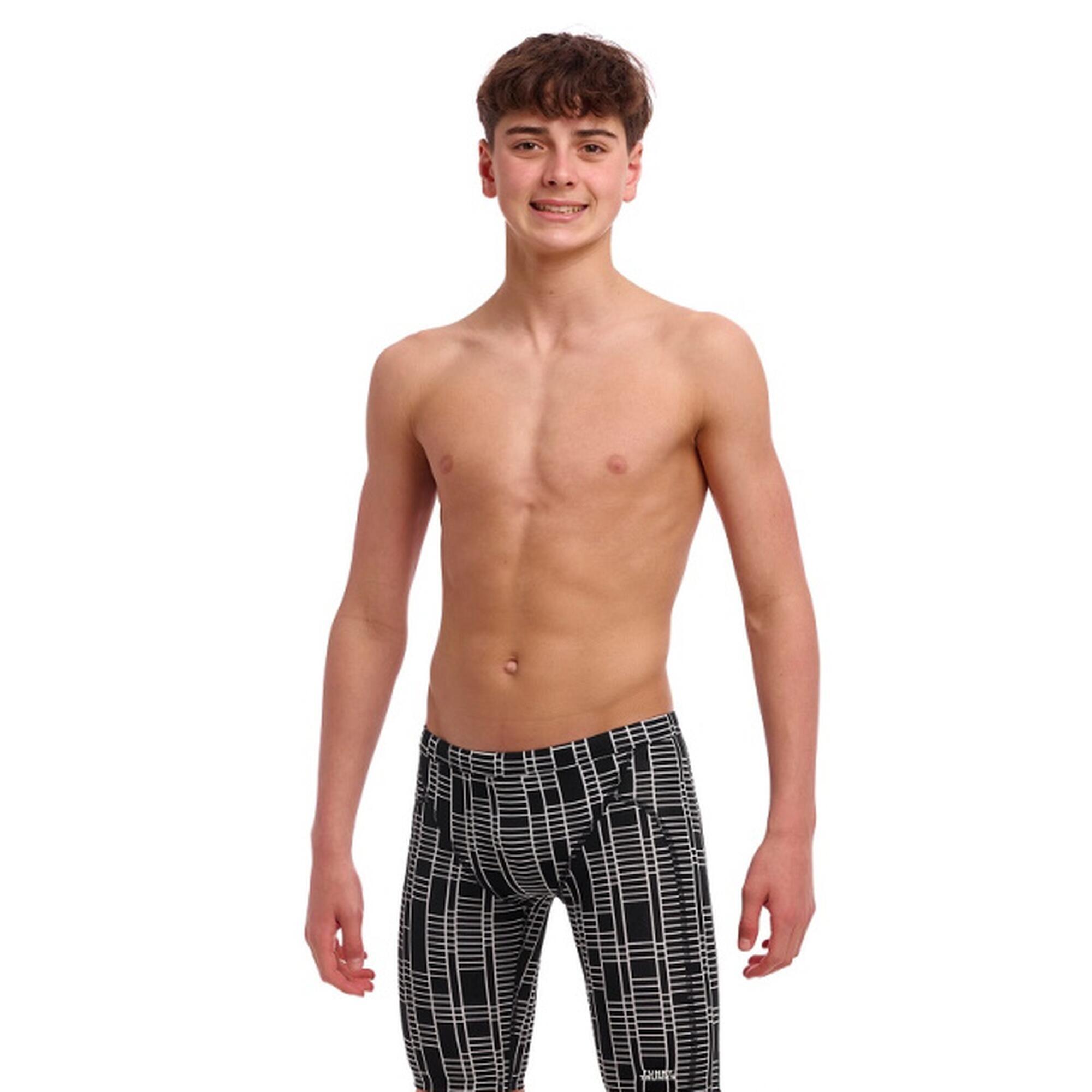 Kąpielówki jammery na basen chłopięce Funky Trunks Up The Ladder