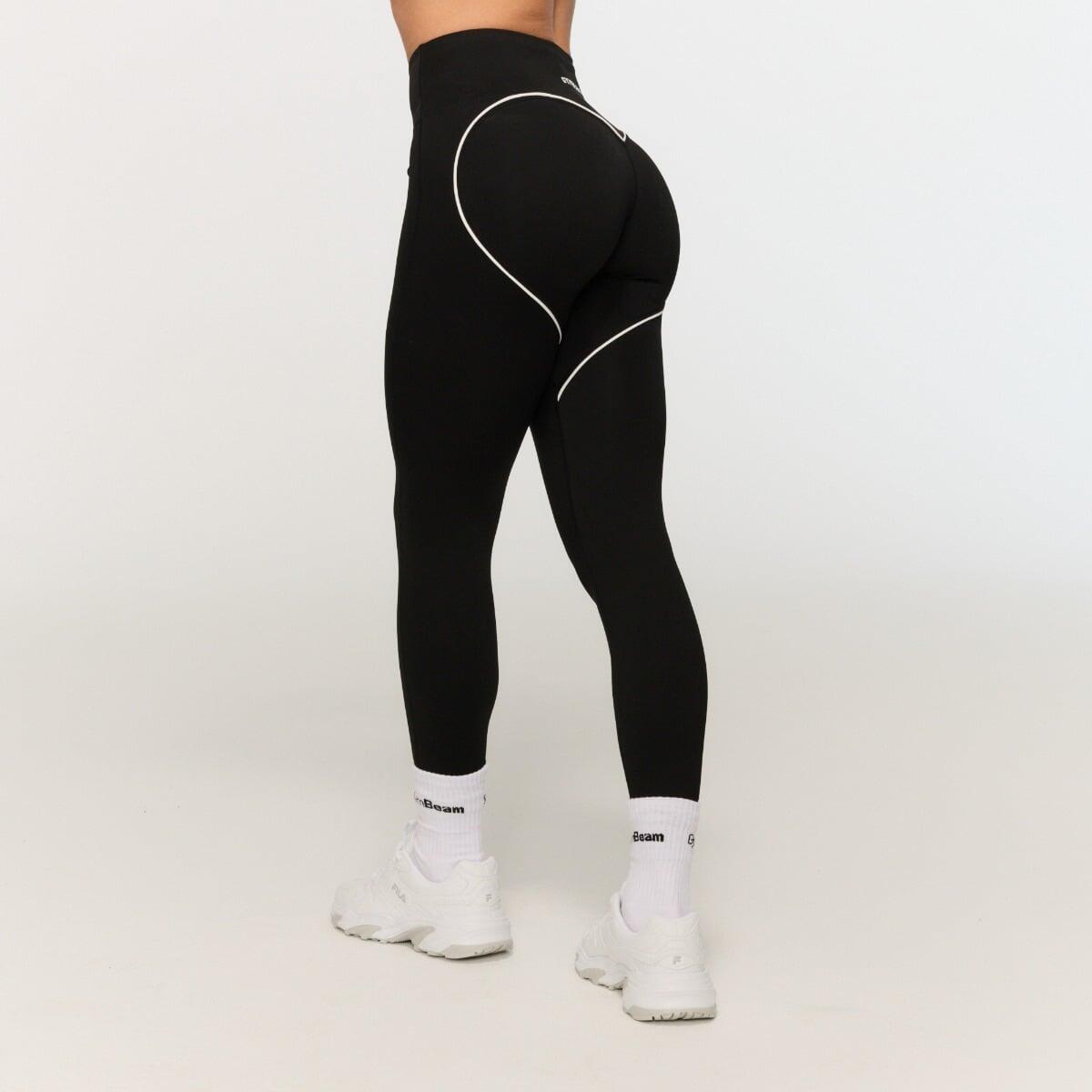 Legginsy damskie fitness z wysokim stanem czarne Varsity