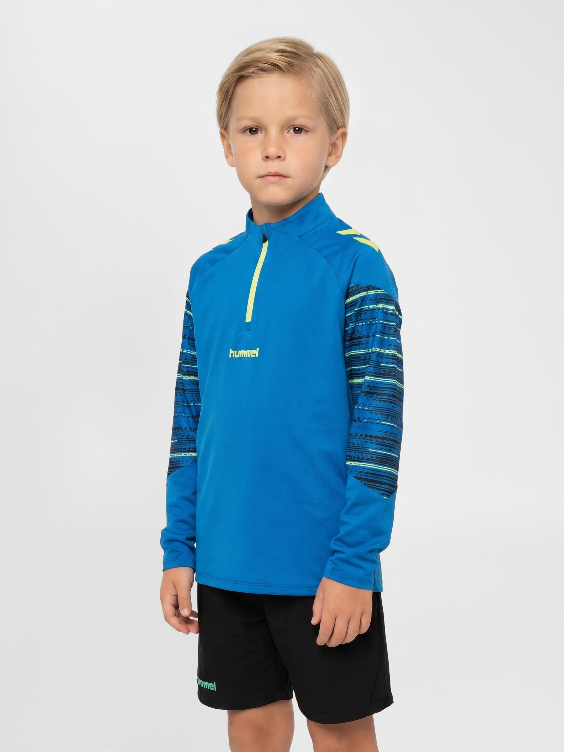 Bluzka treningowa dziecięca 1/2 zamek Hummel Blaze Pro