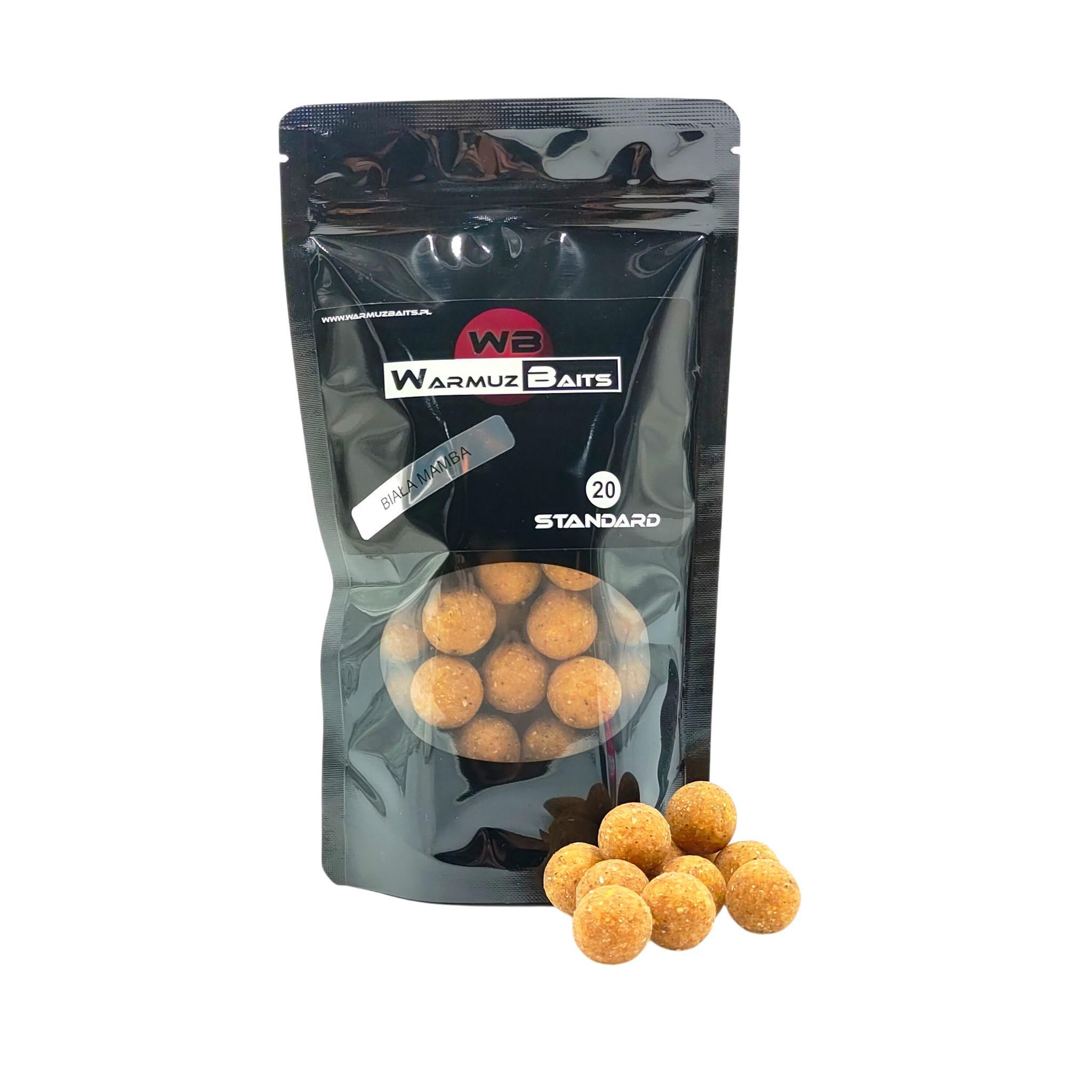Kulki zanętowe 20mm Warmuz Baits Worek 250g BIAŁA MAMBA