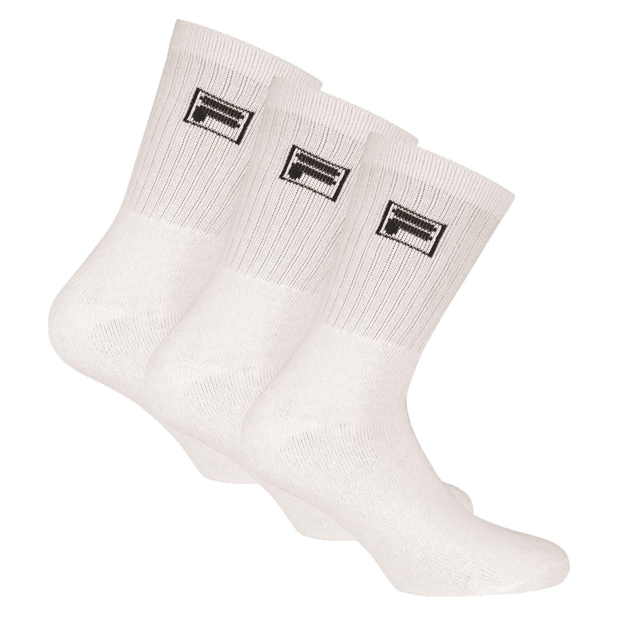 Fila Skarpetki Tenisowe Unisex 3-Pack Białe Rozmiar 43-46