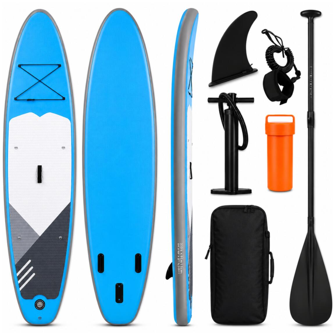Deska SUP AquaPaddle 335x84x15 cm wiosło pompka zestaw plecak 180 kg