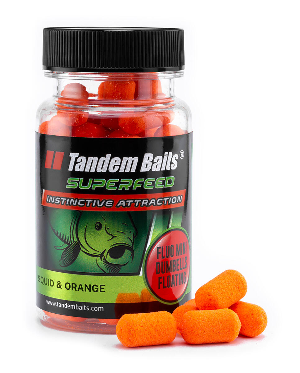 Pływające Mini Dumbells SuperFeed Fluo 30g Squid & Orange