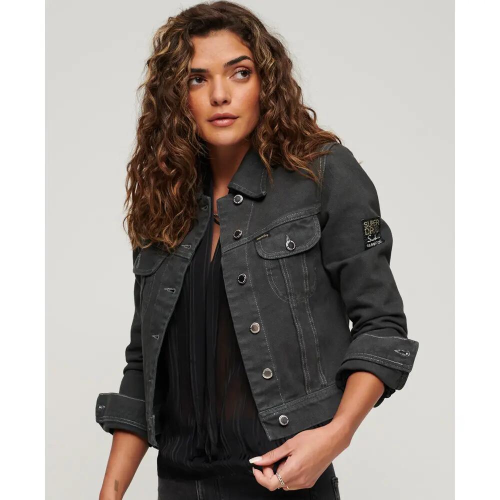 Damska krótka kurtka dżinsowa Superdry Workwear St Tropez