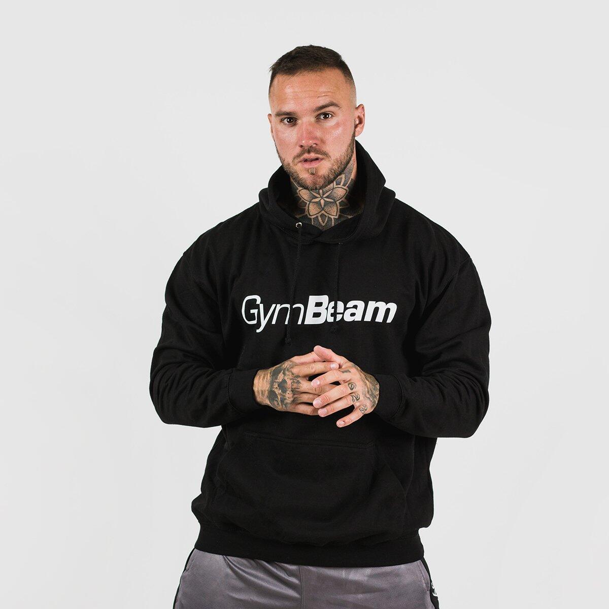 Bluza męska fitness z kapturem czarna PRO Hoodie