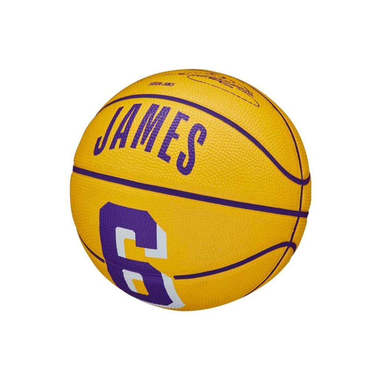 Фото - Баскетбольний м'яч Wilson Mini piłka do koszykówki  NBA LeBron James Los Angeles Lakers WZ4007 