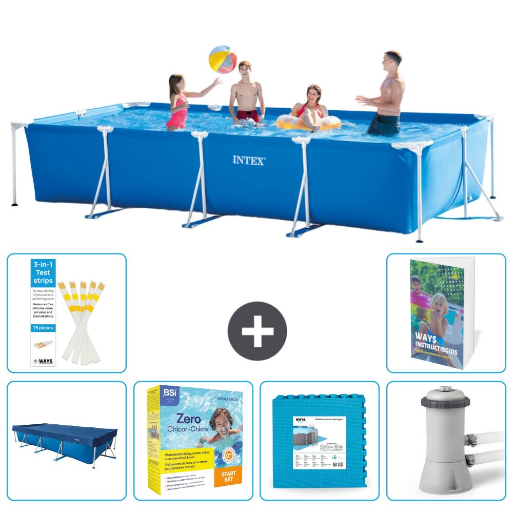 INTEX Basen ze stelażem Prostokątny - 450x220x84 cm - 7-częściowy S44