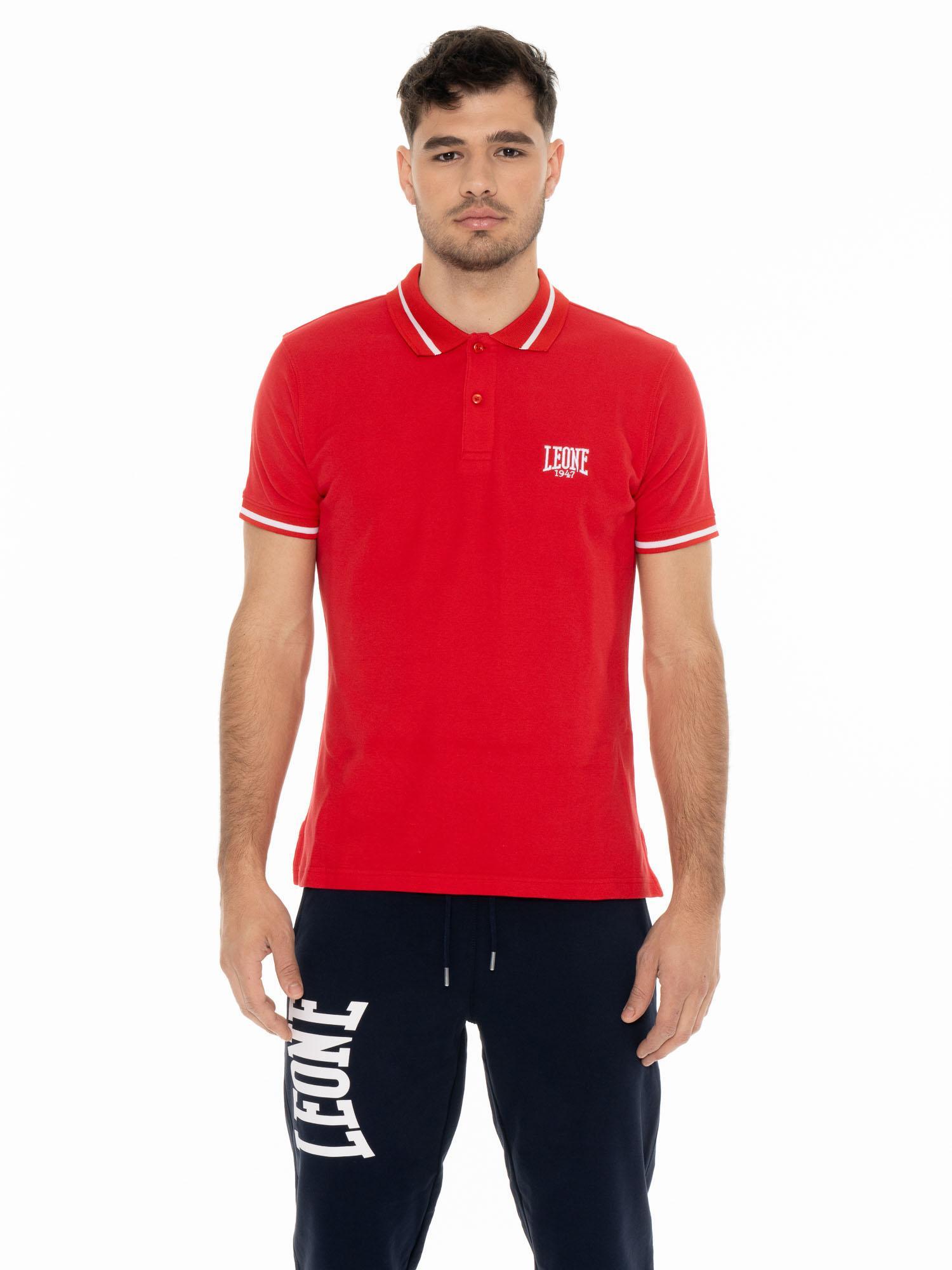 Leone Basic męska koszulka polo z kołnierzykiem
