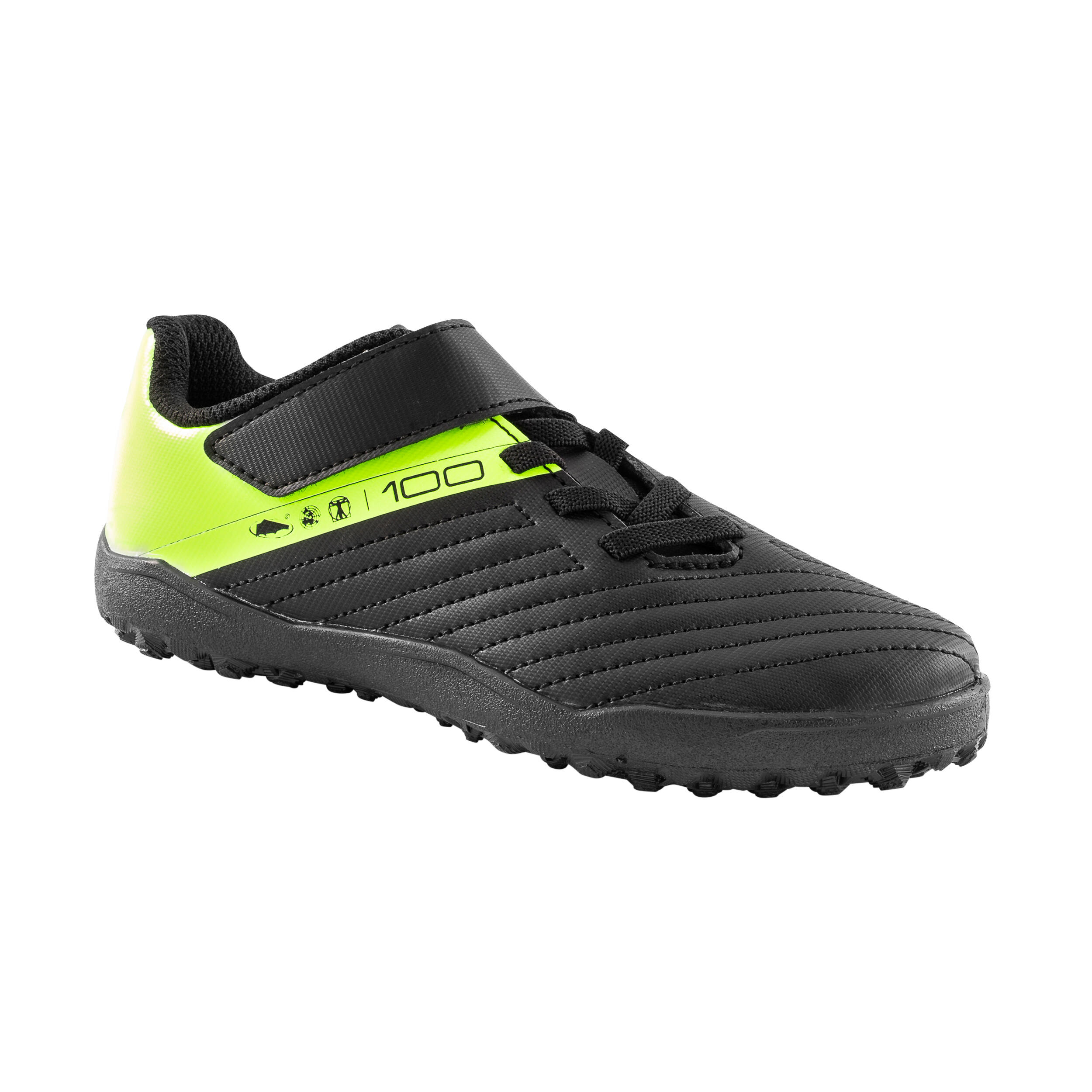Buty do piłki nożnej dla dzieci Kipsta 100 Easy Turf TF na rzepy