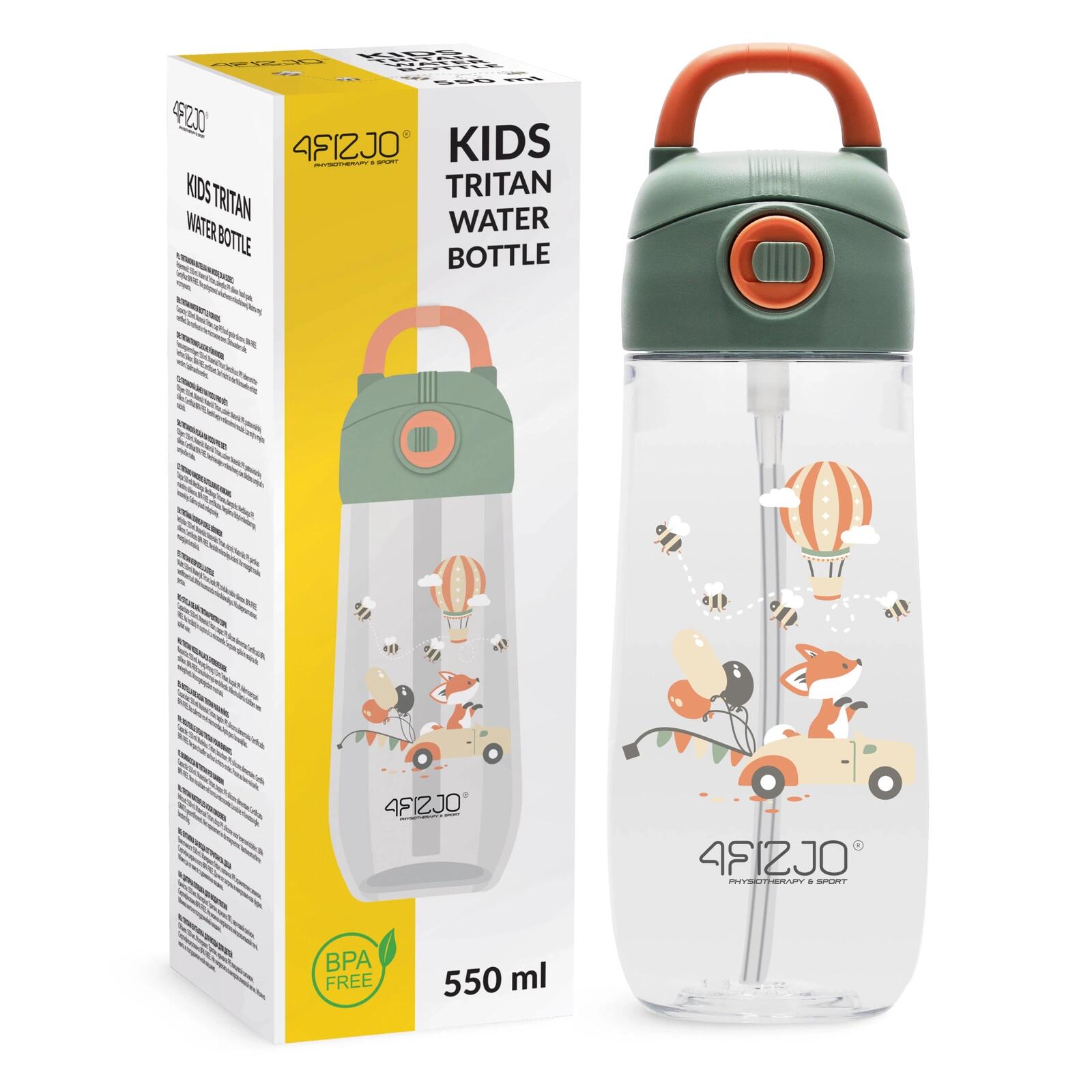 Bidon dla dziecka na wodę 4FIZJO 550 ml