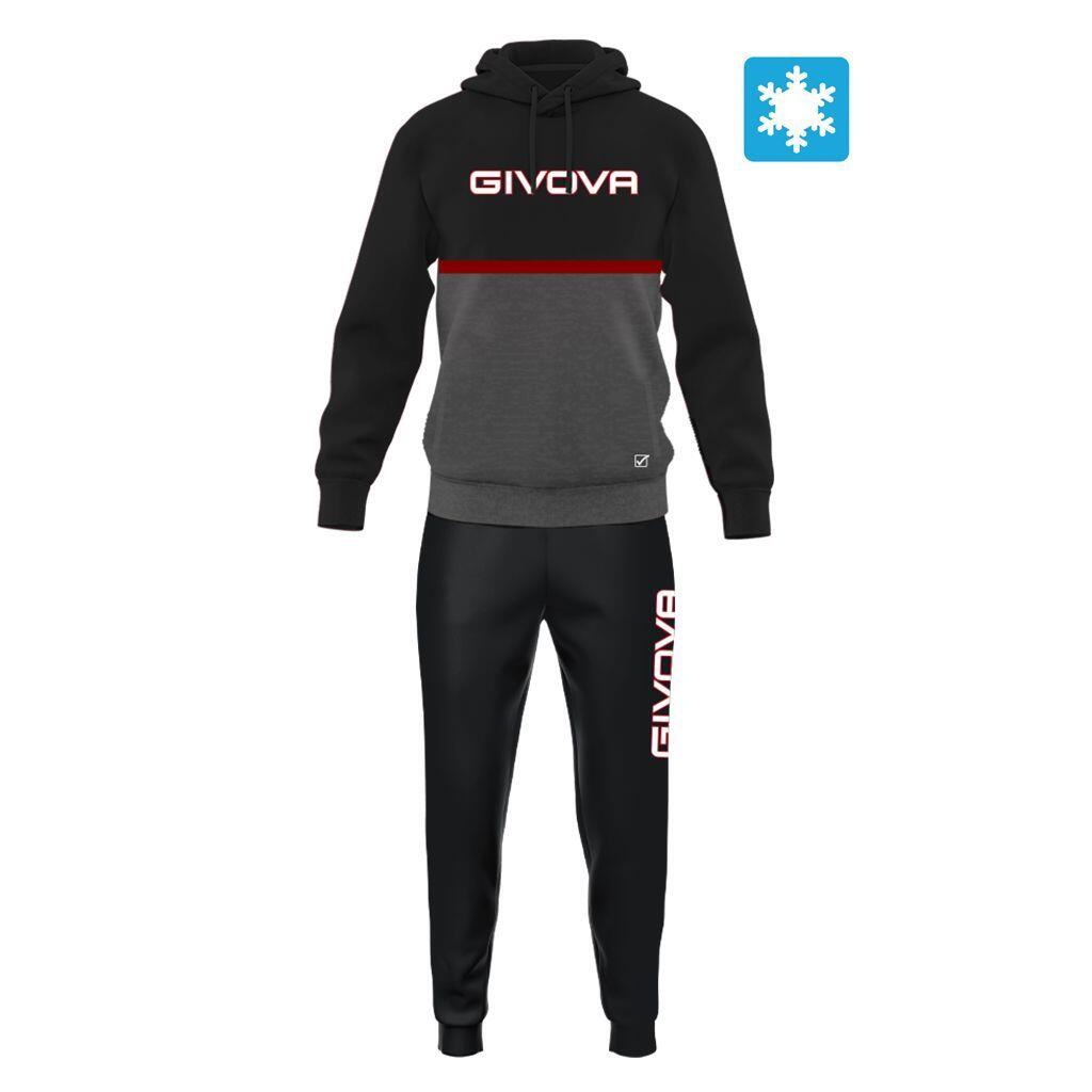 Givova Italia 106 Męski dres bicolor z felpa, z kapturem, rozmiar 2XS