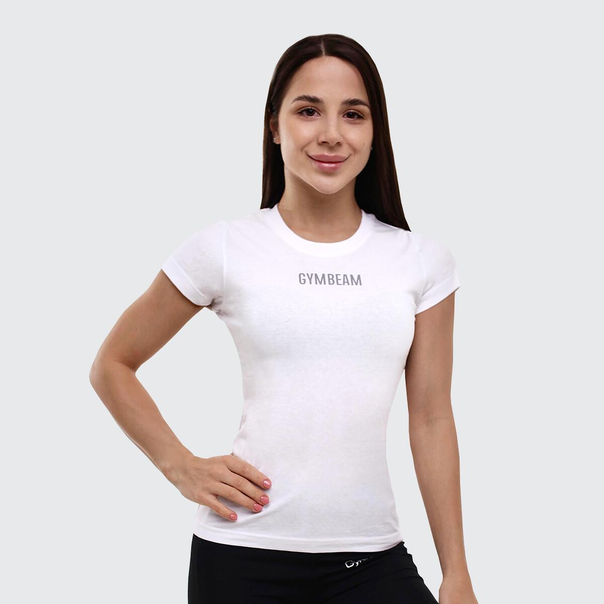 Koszulka damska fitness slim fit biała FIT