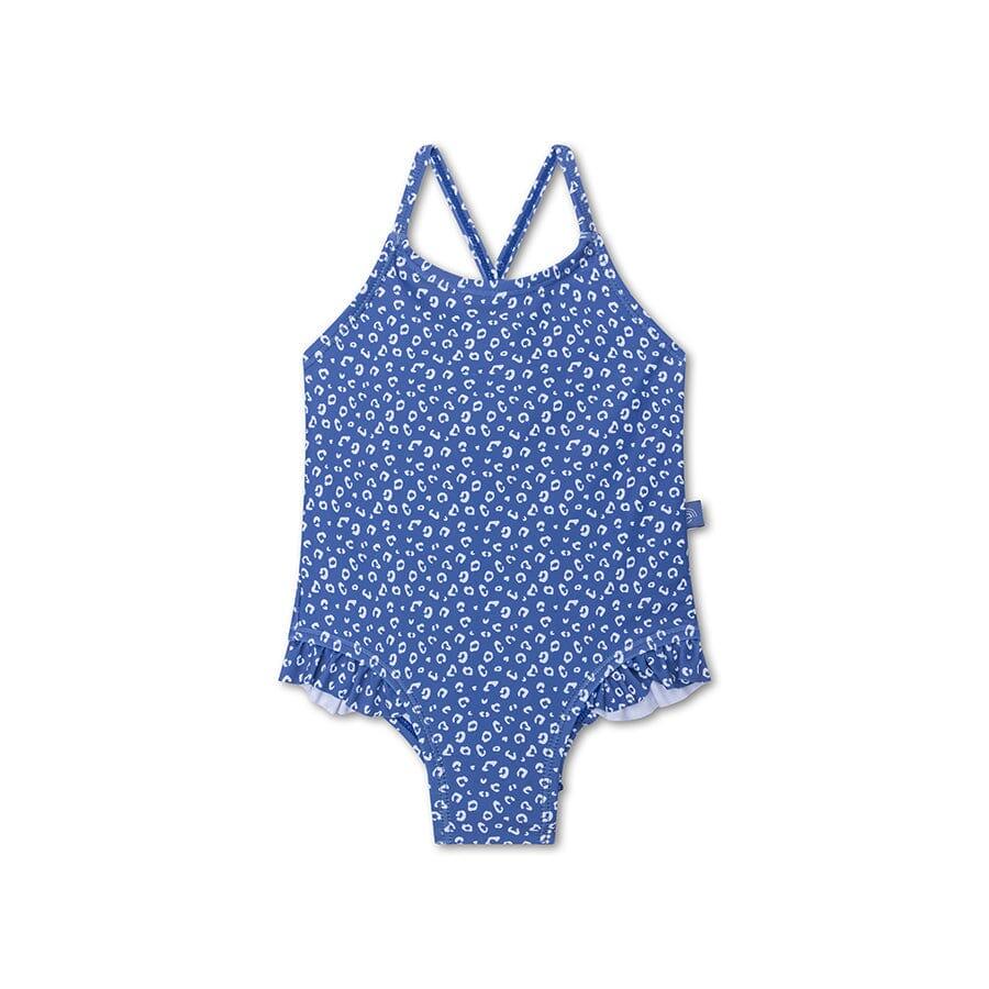 Swim Essentials Swimsuit Girls - Blue - Leopard