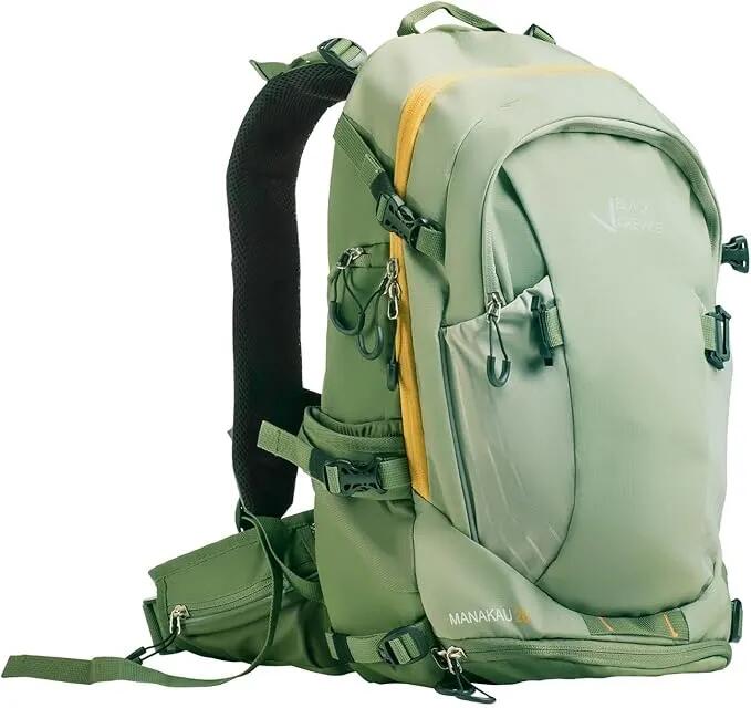 Czarny plecak rowerowy i narciarski Crevice Manakau 26 L oliwkowy
