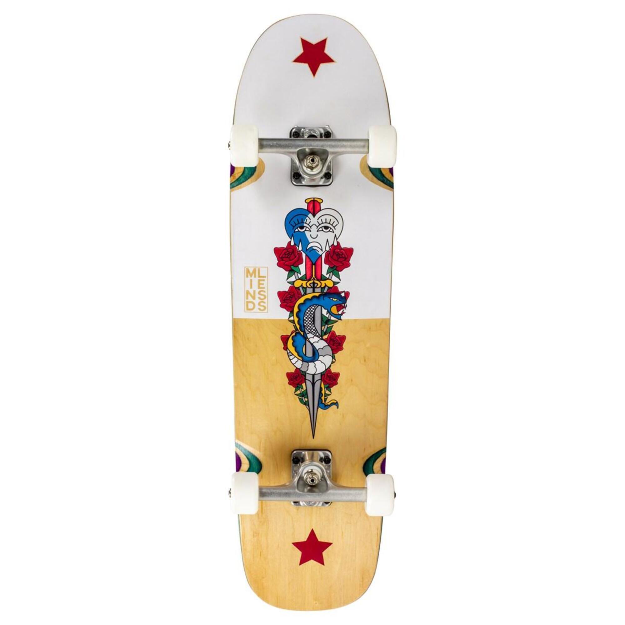 Deski Kompletne Mindless Flash Snake Cruiser Deskorolka - 8.5 - Natural/White