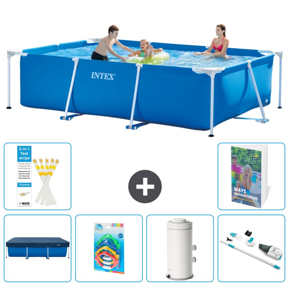 INTEX Basen ze stelażem Prostokątny - 300x200x75 cm - 7-częściowy S95