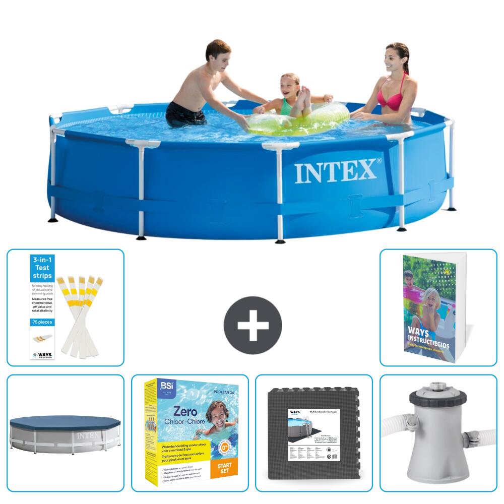 INTEX Basen ze stelażem Okrągły - 305x76 cm - 7-częściowy S85