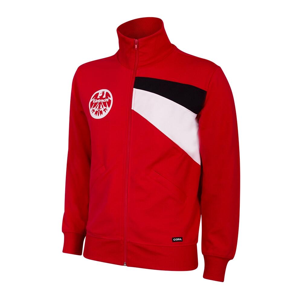 Kurtka/bluza piłkarska retro dla dorosłych Eintracht Frankfurt 1988 - Czerwona