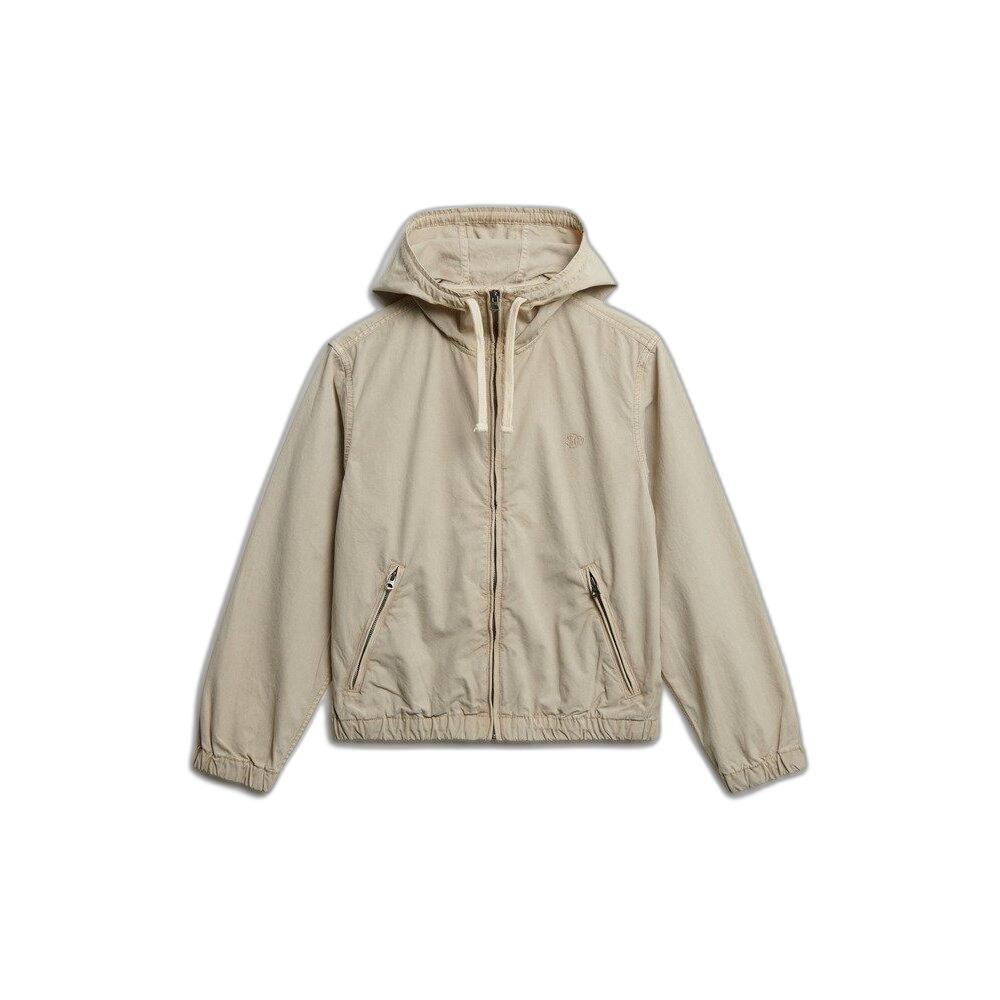 Kurtka z kapturem z wytartego sztruksu damska Superdry