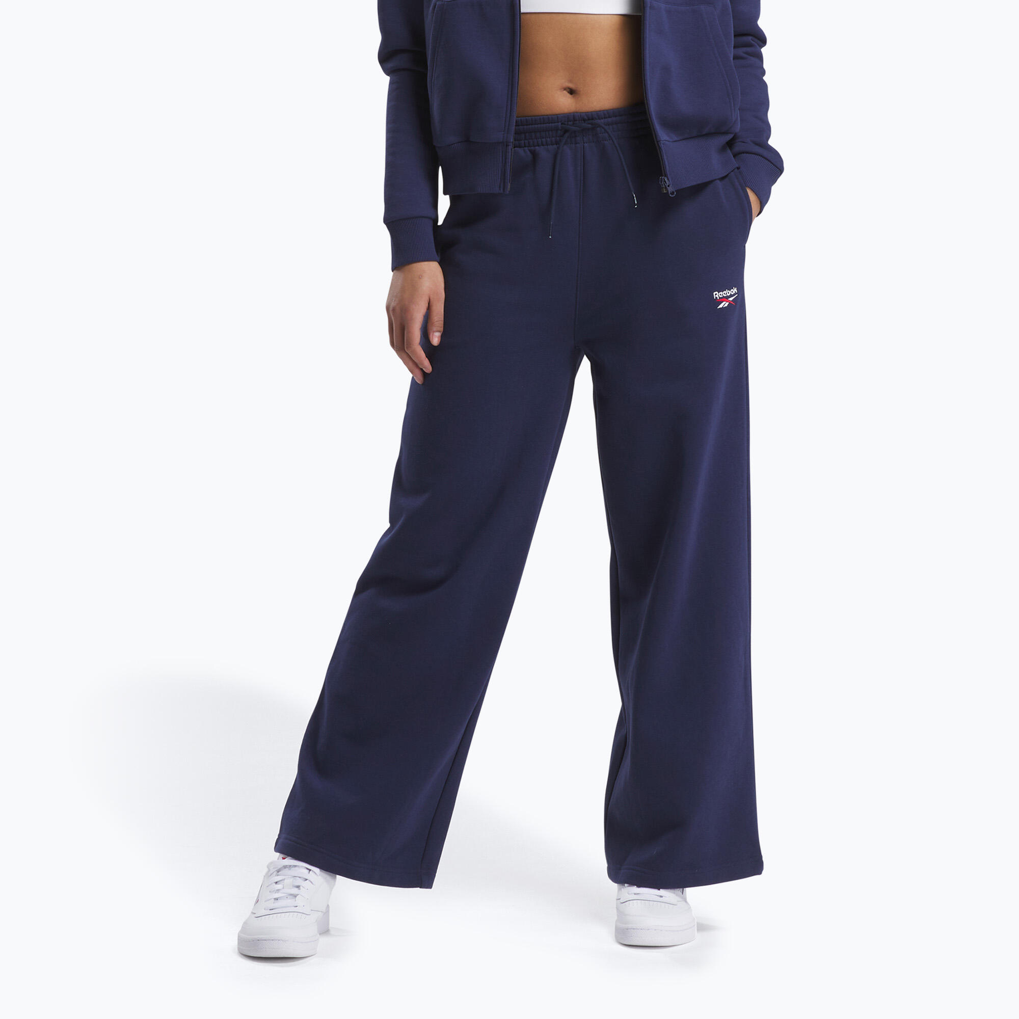 Spodnie damskie Reebok Identity Small Logo Fleece WIde Leg