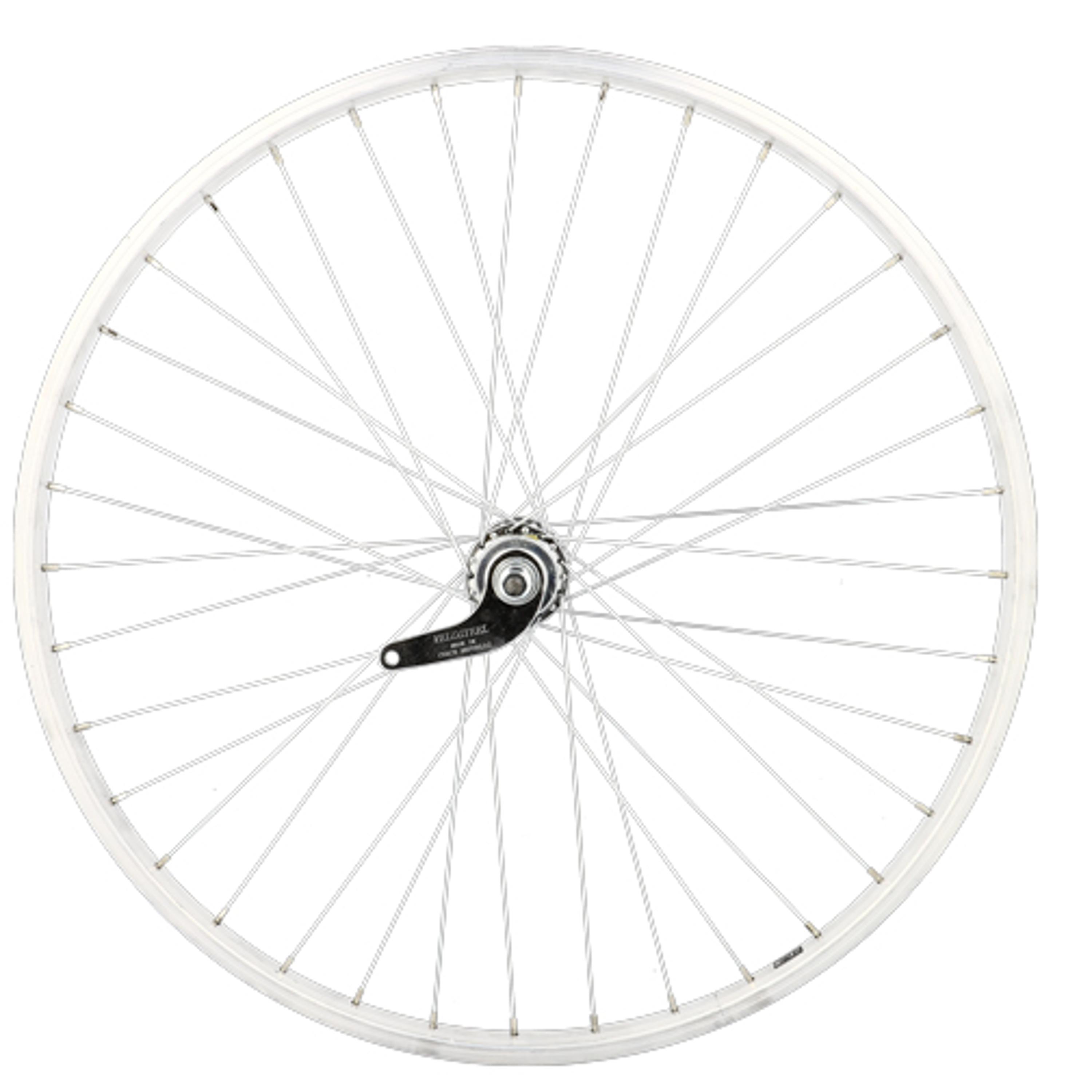 Tylne koło rowerowe z pełnym osią, obręcz aluminiowa, z retro pedałowaniem Velox