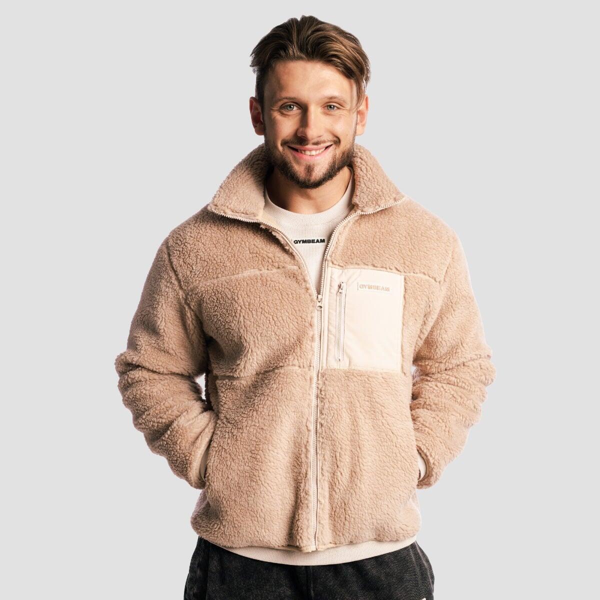 Kurtka męska fitness oversize z zamkiem Canyon Sherpa