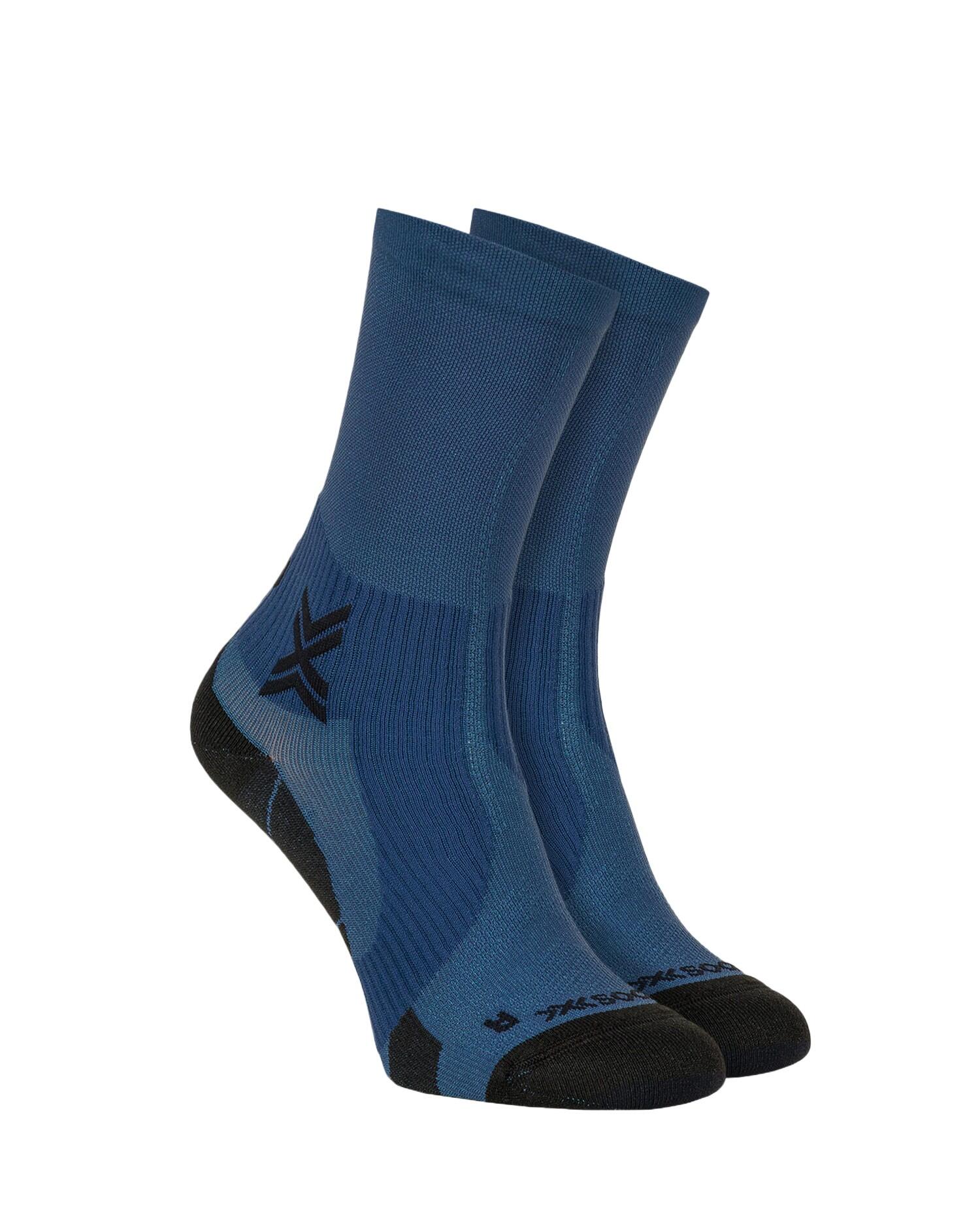 Skarpety X-Socks Run Perform Crew Blue Black