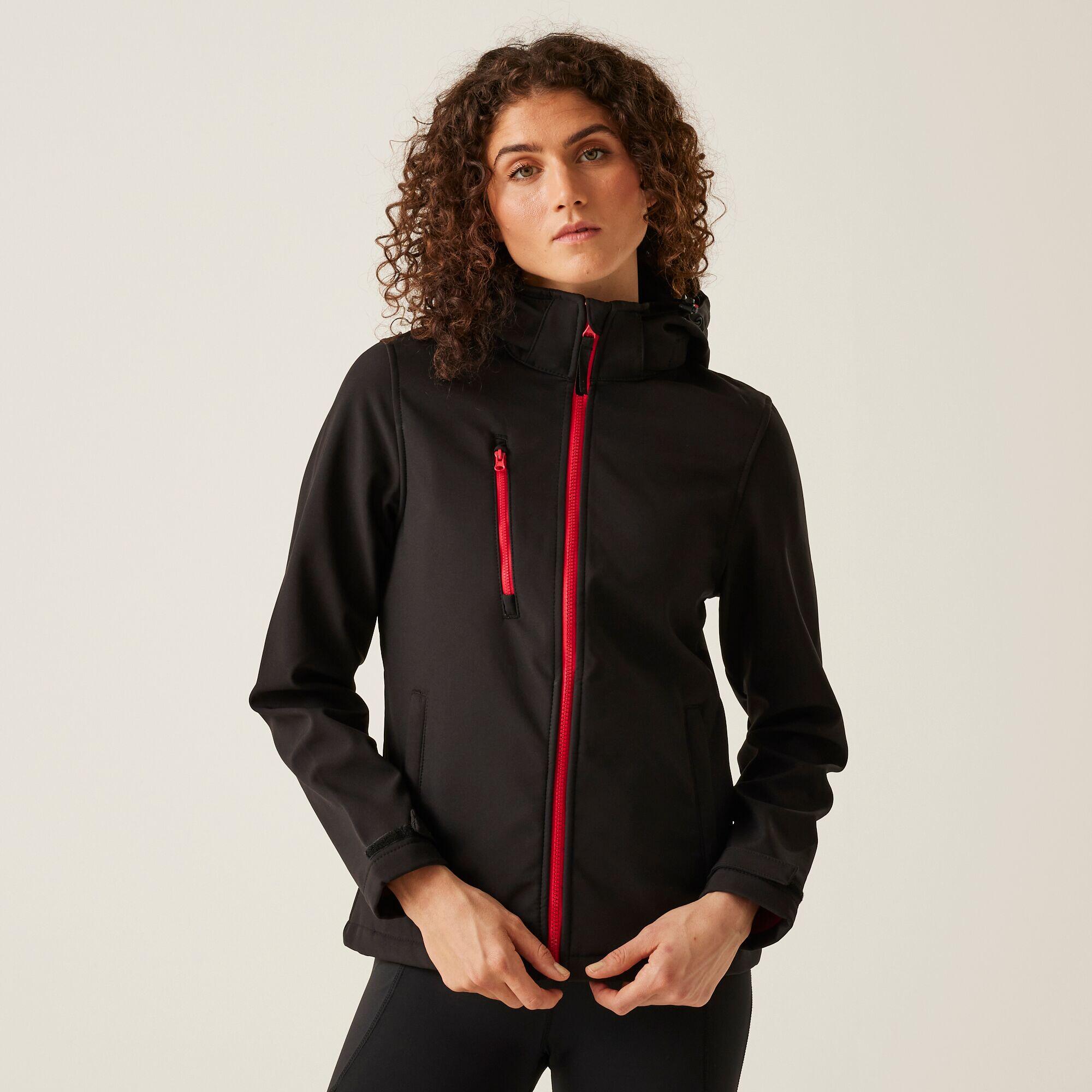 Damska 3-warstwowa kurtka softshell z kapturem Venturer z nadrukiem