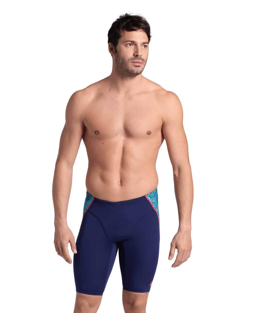 Arena Heren Zwembroek Camo Kikko Jammer Navy-Water Multi