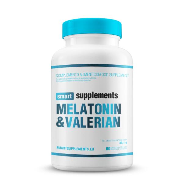 Melatonina i waleriana – 60 kapsułek roślinnych Smart Supplements