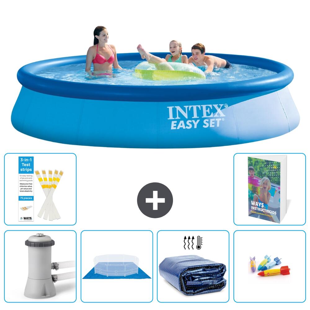 INTEX Basen Easy Set Okrągły - 396x84 cm - 7-częściowy S220