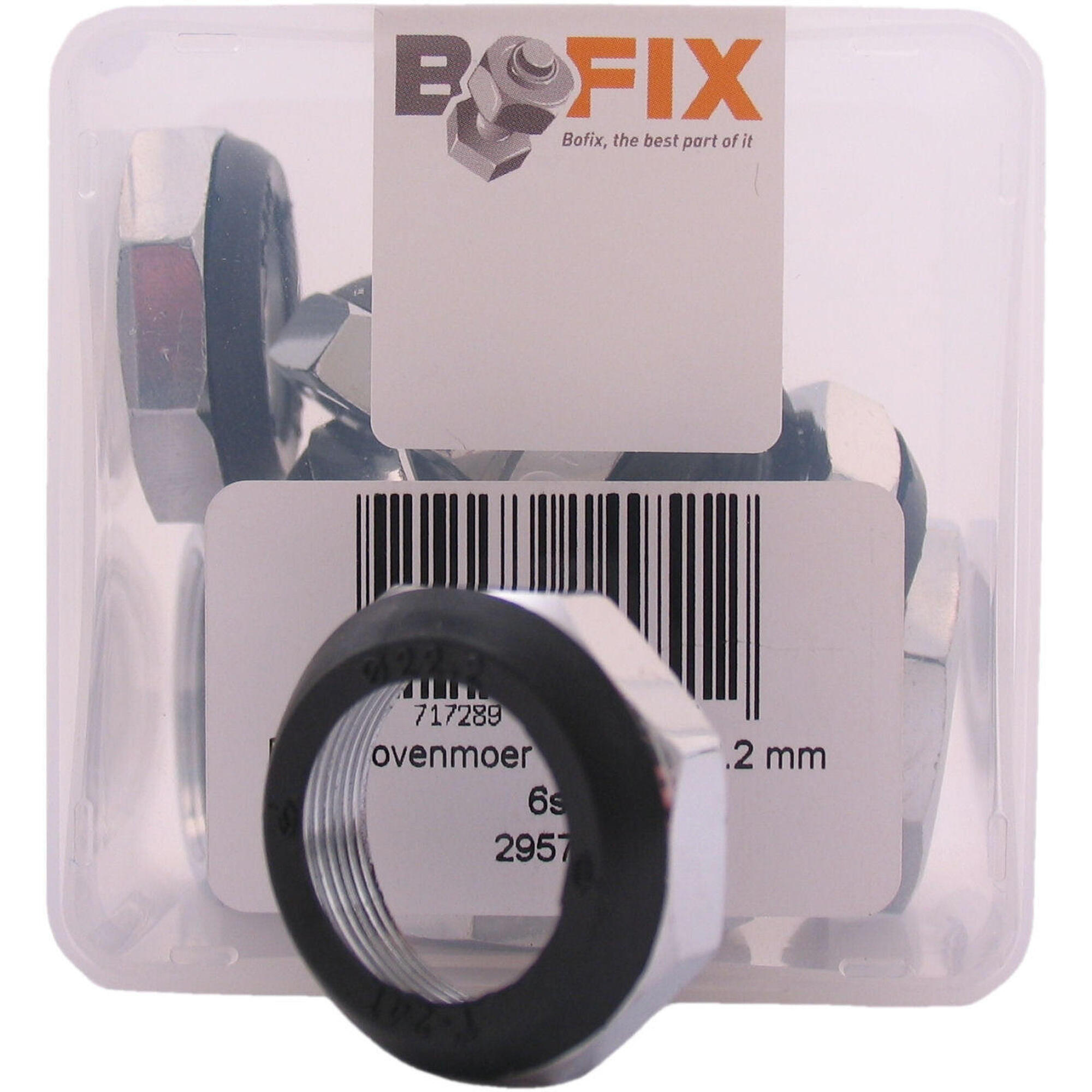Nakrętka steru Bofix 22 2 mm chrom 6 szt