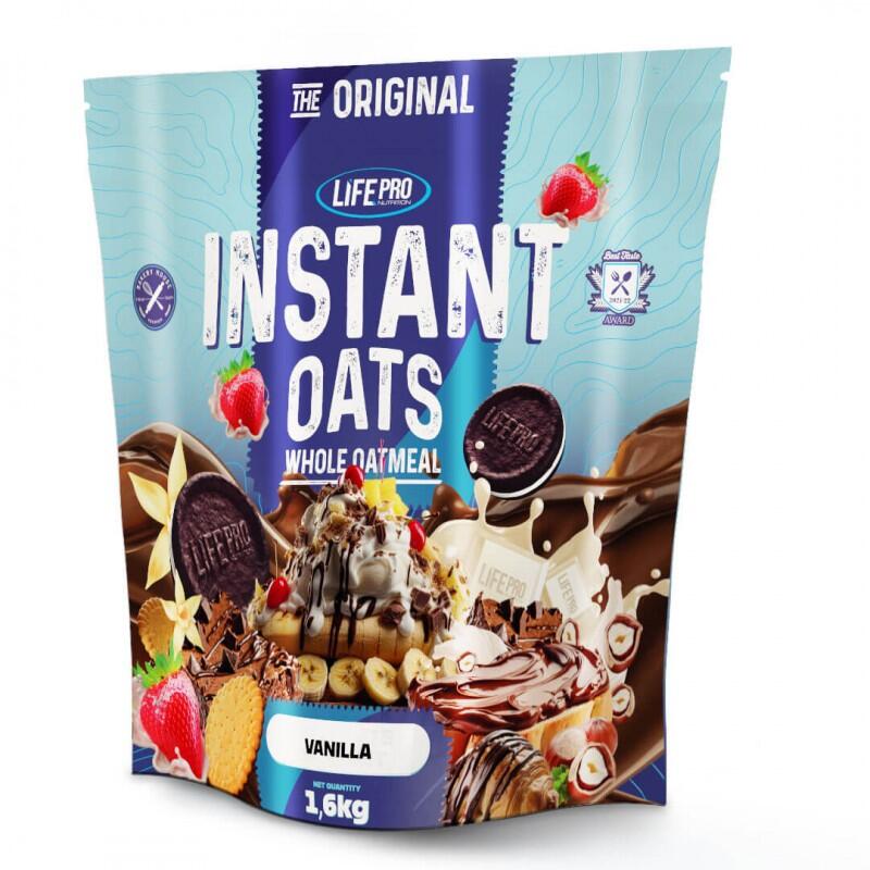 Płatki owsiane instant (mąka owsiana) - 1,6 kg wanilii LifePRO