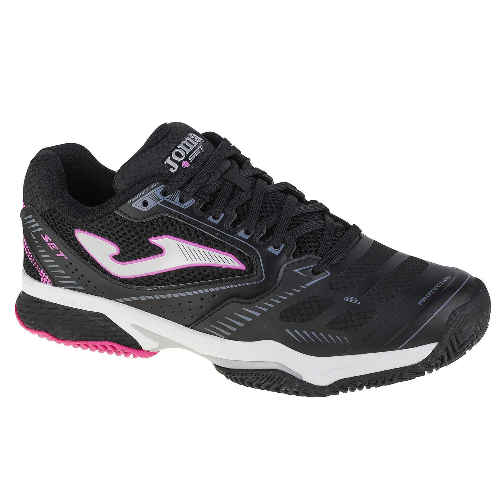 Buty tenisowe damskie Joma T.Set Lady clay black fuchsia 38