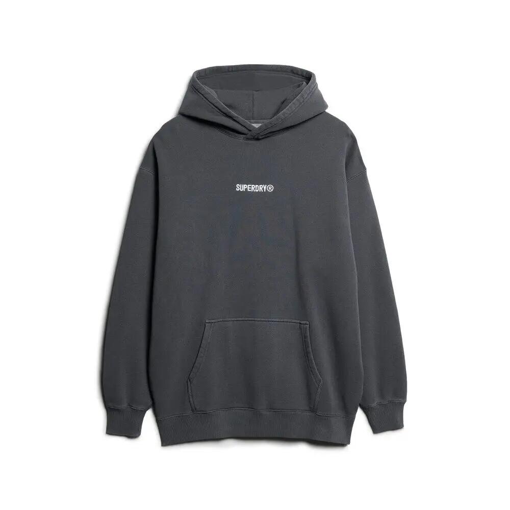 Luźna bluza z kapturem z wzorem i małym logo Superdry