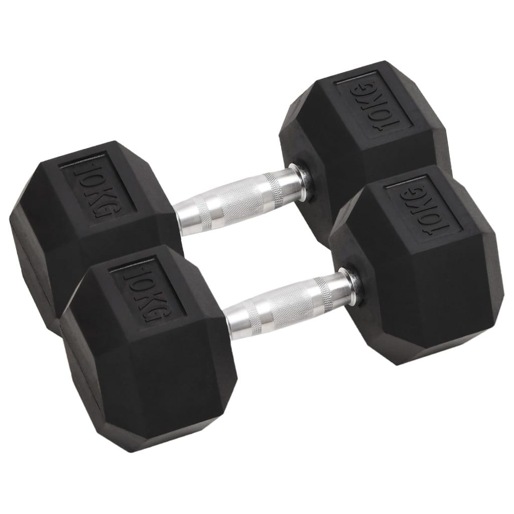 VidaXL Hantle Sześciokątne 2 x 10 kg