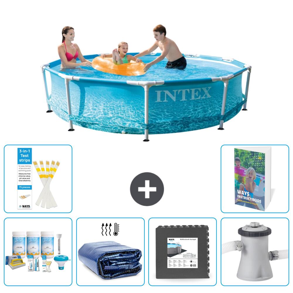 INTEX Basen ze stelażem Okrągły - 305x76 cm - 7-częściowy S59