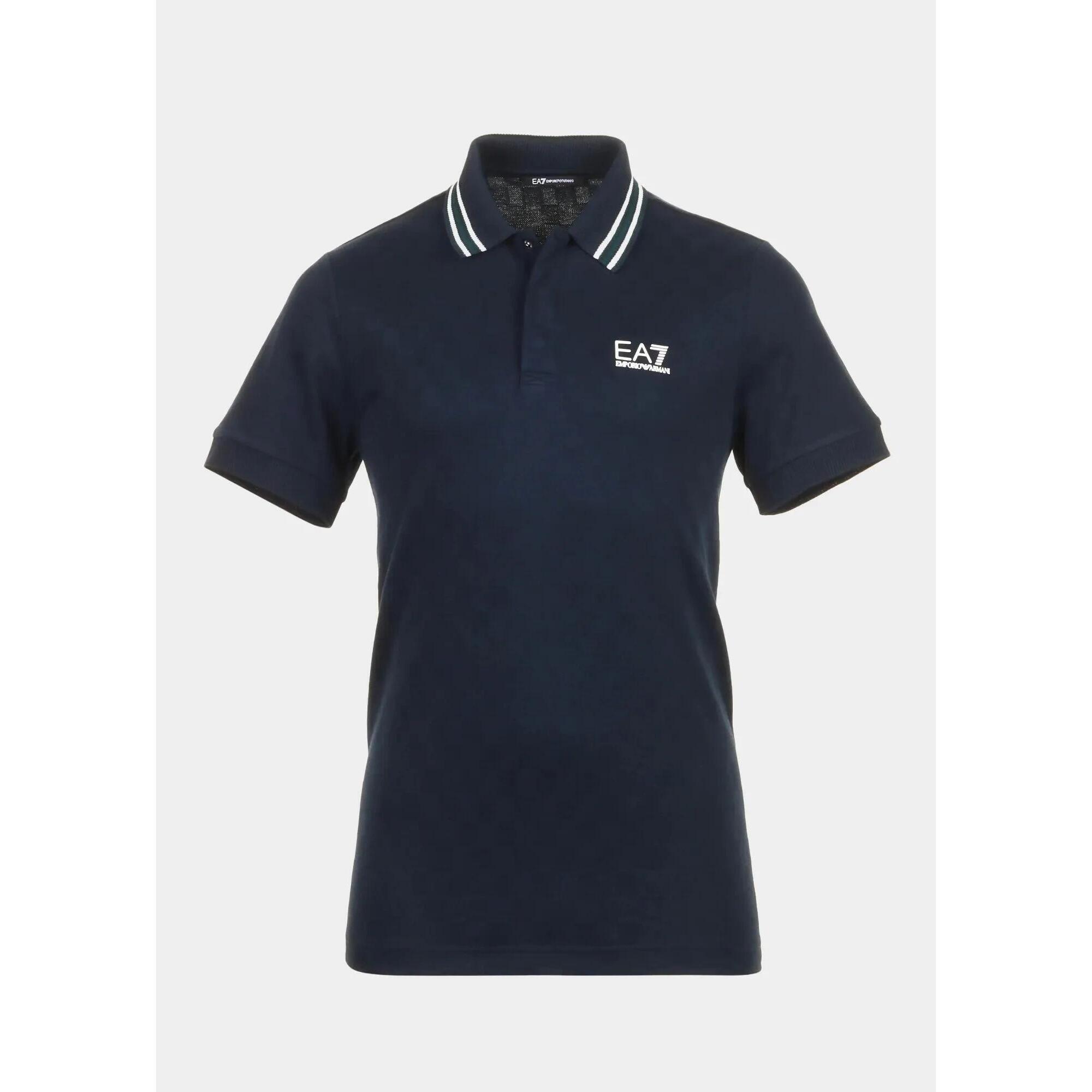 Koszulka polo męska EA7 Emporio Armani sportowa granatowa (6DPF14-PJZSZ-1562)