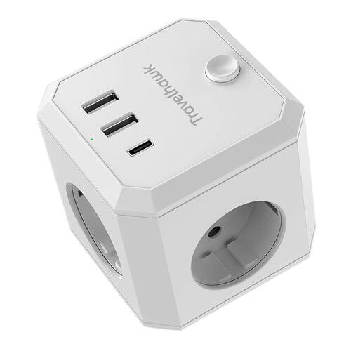 Rozdzielacz USB-C – listwa zasilająca 20 W – biała
