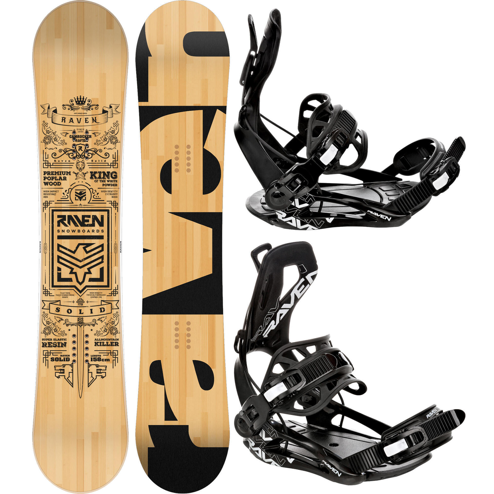 Zestaw Deska snowboardowa Raven Solid Classic + wiązania Raven FTM450