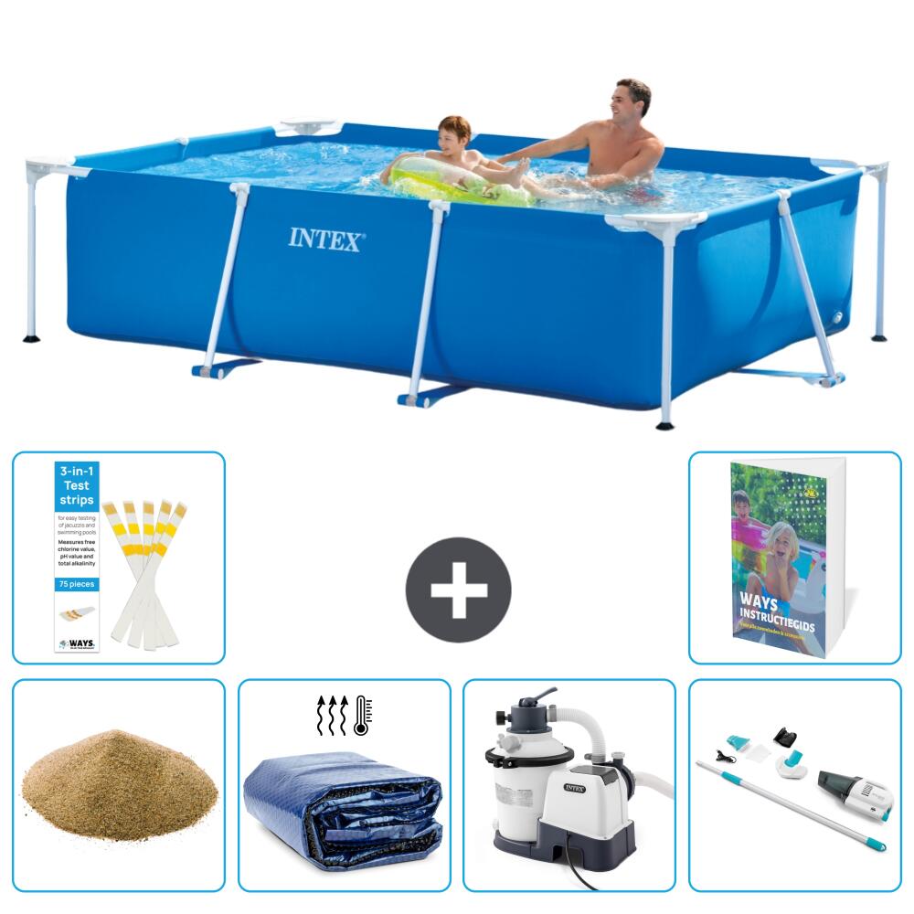 INTEX Basen ze stelażem Prostokątny - 260x160x65 cm - 7-częściowy S89