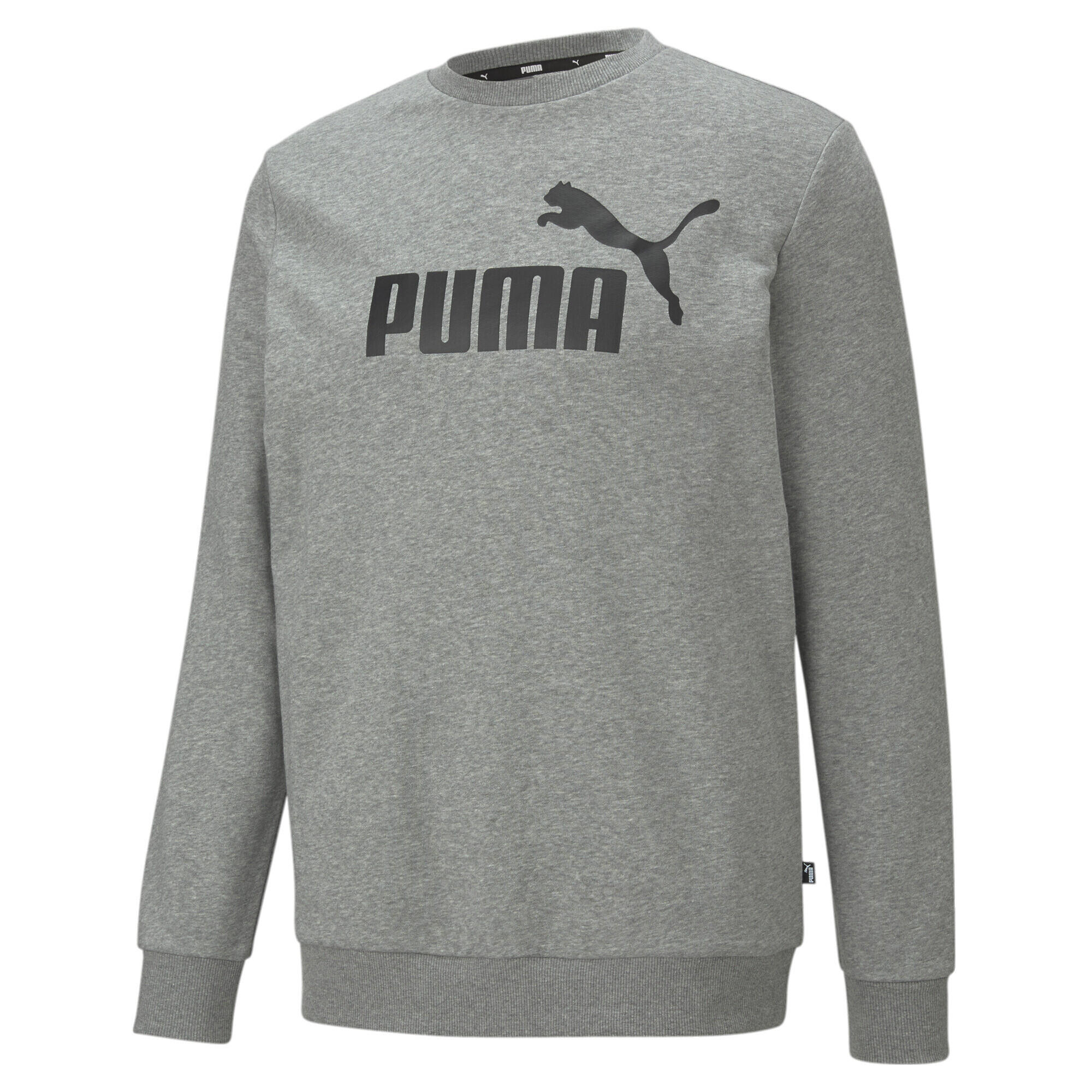 Bluza męska Puma Essential Big Logo Crew, szaro-szara